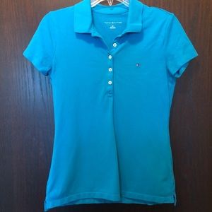 Tommy Hilfiger Short Sleeve Bright Blue Polo Shirt